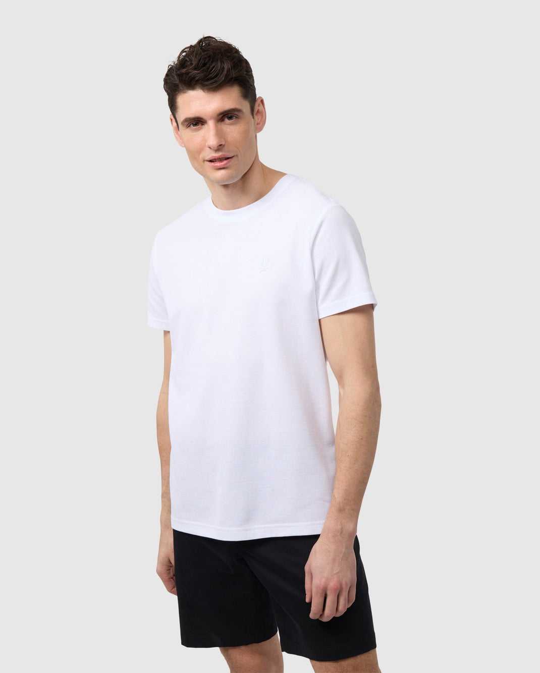 Tees Psycho Bunny Stanford Pique Tee Blanche Homme | CVX-72797770